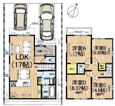 寺戸町大牧2期1号地 間取り図