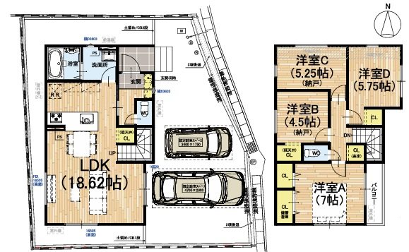 鳴滝蓮花寺町2期1号地 間取り図