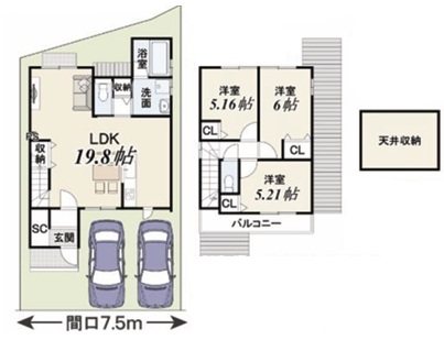 山田南山田2号地 間取り図