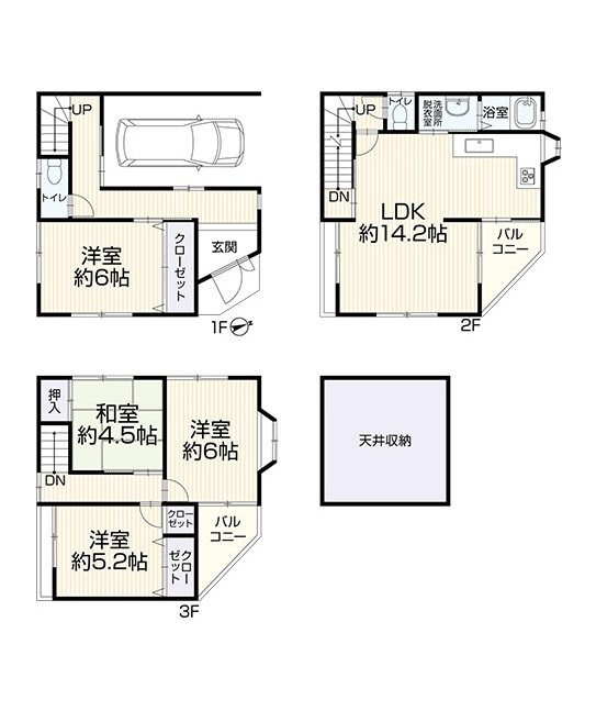 桂南滝川町 間取り図