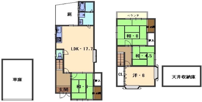 樫原下ノ町 間取り図
