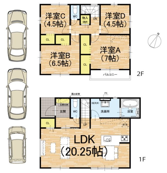 西京区山田北ノ町 間取り図