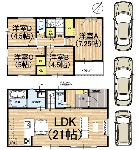 西京区山田北ノ町 間取り図
