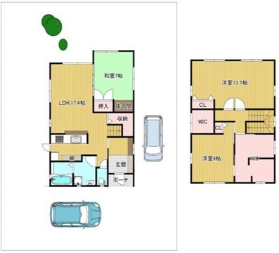 御陵峰ケ堂町2丁目 間取り図