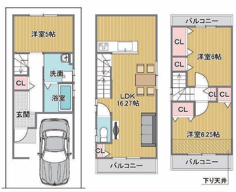 西京極西向河原町 間取り図