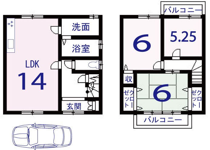 大枝東長町 間取り図