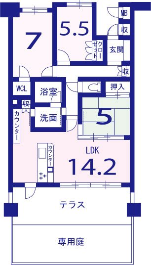 ネバーランド桂離宮南 間取り図