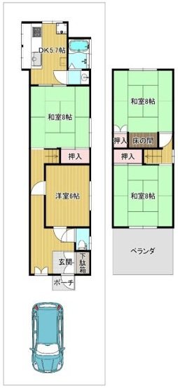 下津林佃 間取り図