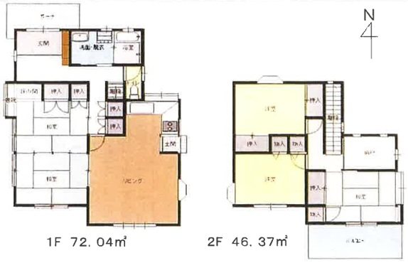 大枝北沓掛町3丁目 間取り図