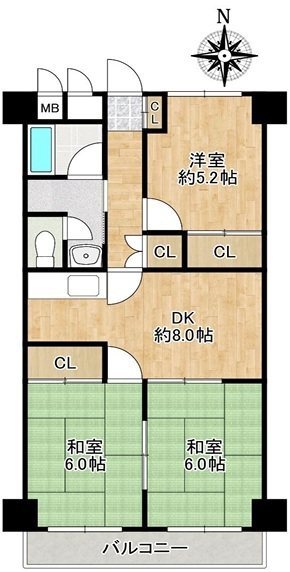 向陽セントラルハイツ 間取り図