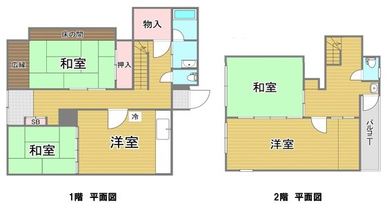 大枝南福西町2丁目 間取り図