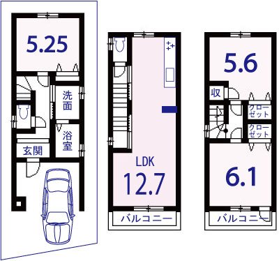 桂上豆田町 間取り図