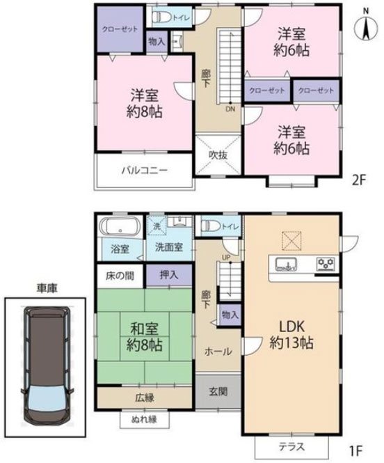御陵峰ケ堂町2丁目 間取り図