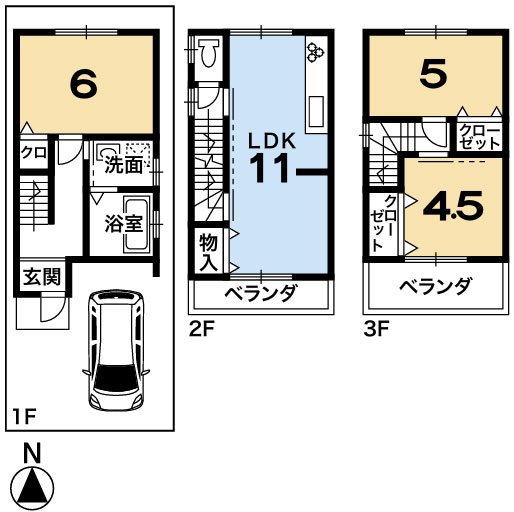 嵯峨野神ノ木町 間取り図