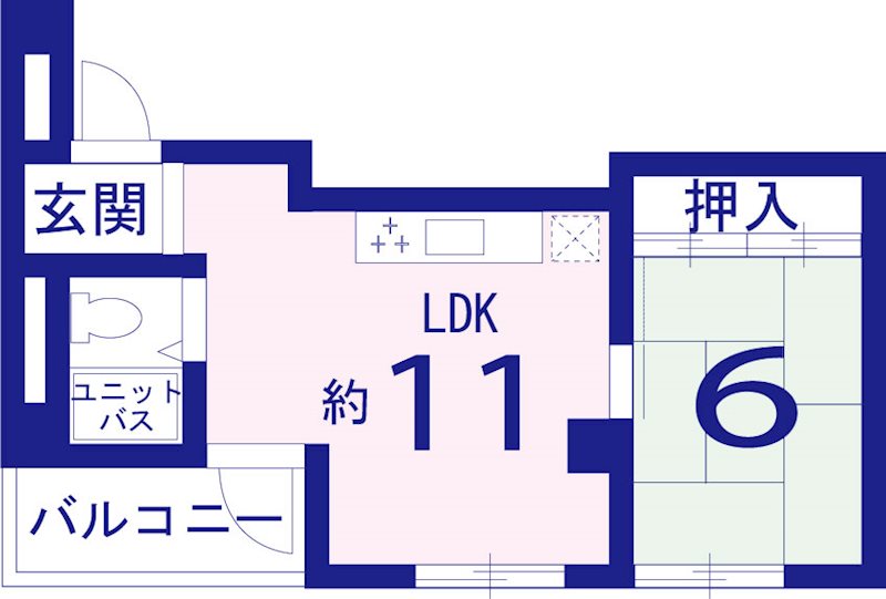 桂平安マンション5F 間取り図