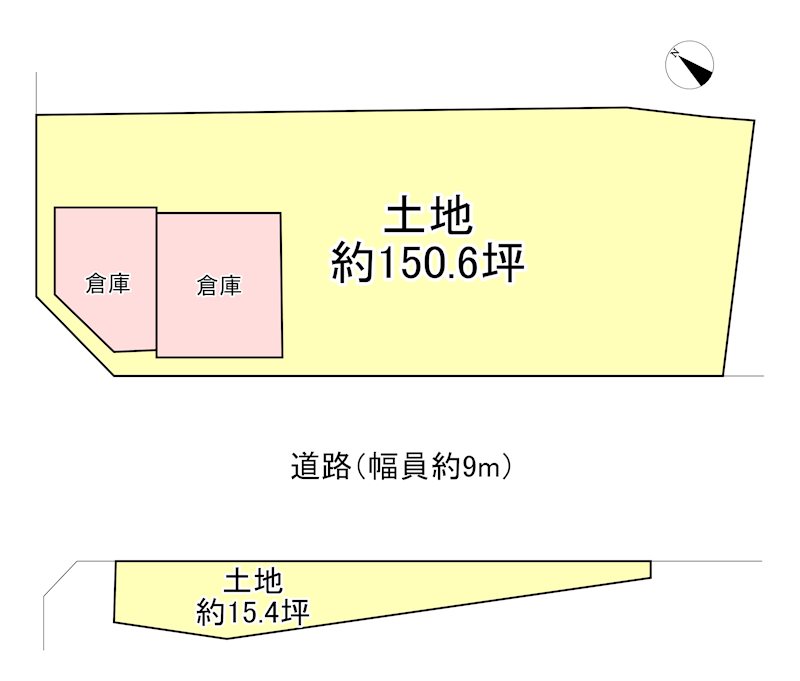 近江八幡市八木町　建築条件なし　売土地 間取図・土地図