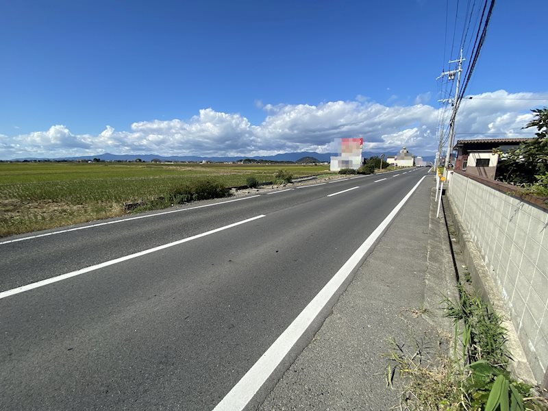 近江八幡市八木町　建築条件なし　売土地 現地写真（前面道路含む現地写真）