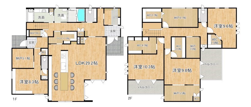 甲賀市甲南町野田中古戸建ヘーベルハウス 間取図・土地図