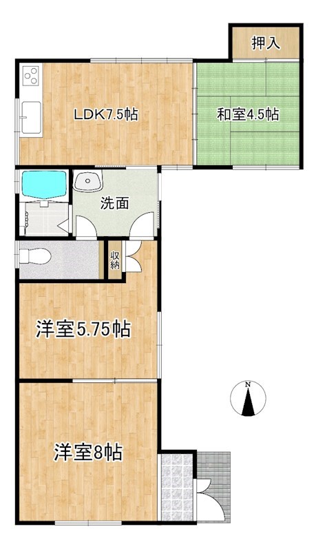 甲賀市水口町山平屋収益物件 間取図・土地図