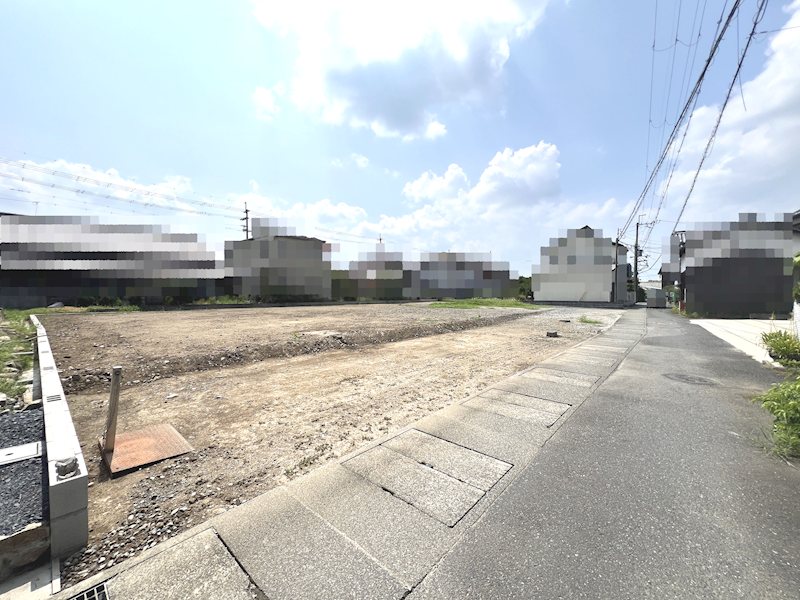 栗東市大橋1丁目　建築条件なし土地（5区画） 現地写真（前面道路含む現地写真）