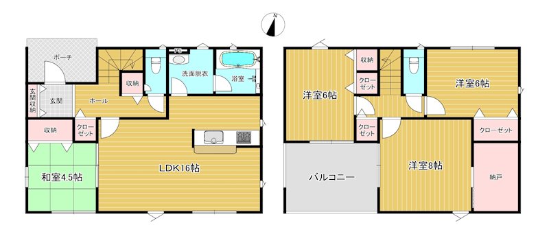 甲賀市甲賀町大原中第１　１号棟・2号棟・3号棟 間取図・土地図