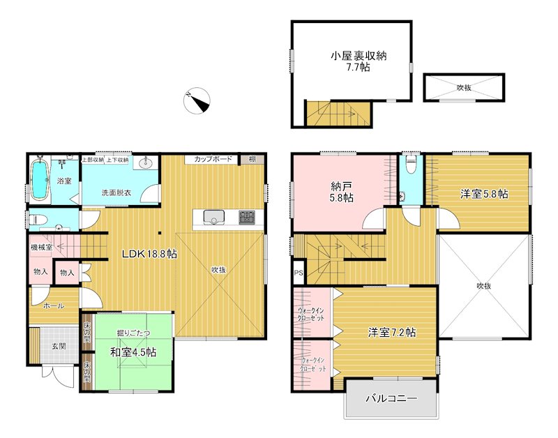 守山市小島町　新築戸建 間取図・土地図