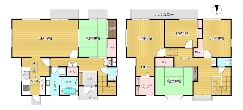 大津市陽明町　中古戸建 間取図・土地図