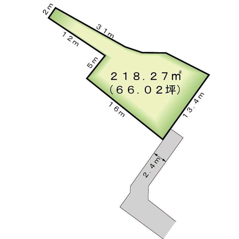 甲府市国母5丁目　土地 間取図・土地図