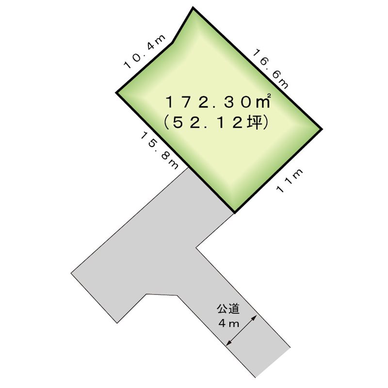 甲府市国母8丁目　売地 区画図