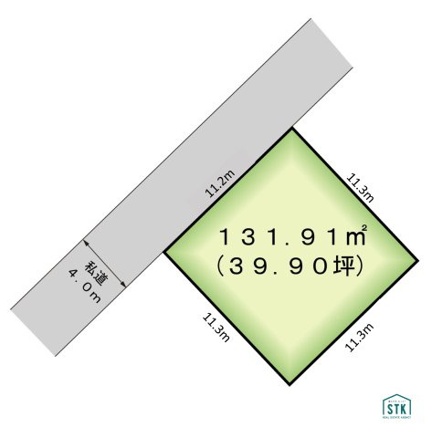 甲府市中小河原1丁目　土地 区画図