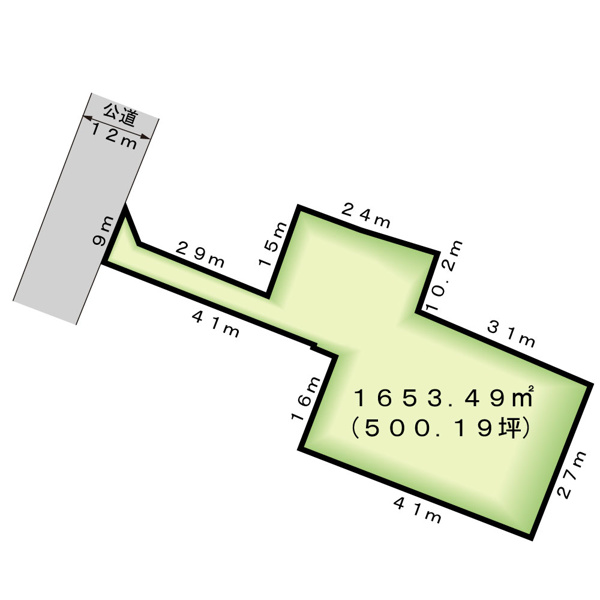 甲府市大手1丁目　土地 区画図