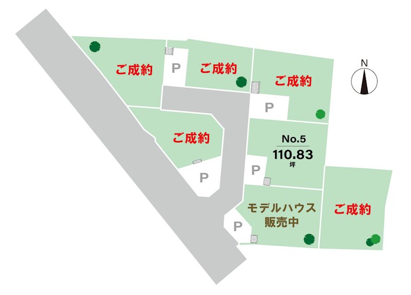 お好きなハウスメーカーで建築可能 ユニヴァース龍地ⅠNo.5 間取図・土地図