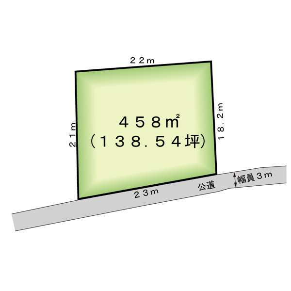 南アルプス市六科古家付土地 区画図