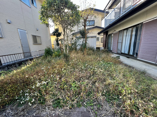 甲府市山宮町　中古 現地写真（庭）