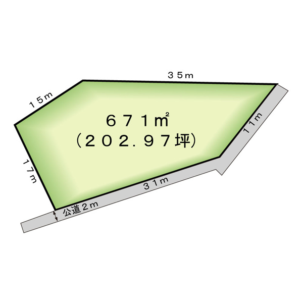 山梨市万力　土地 区画図