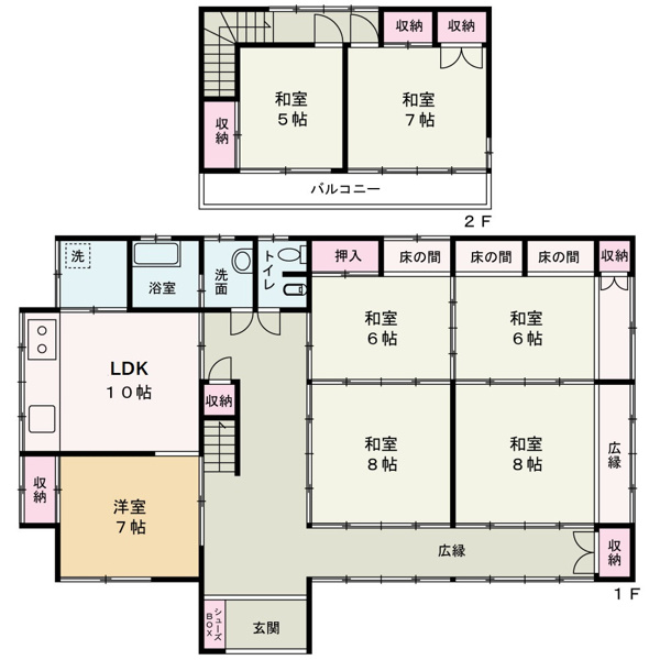 韮崎市穴山町　中古 間取図・土地図