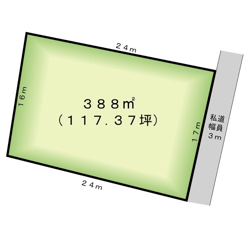 甲府市和戸町　土地 間取図・土地図