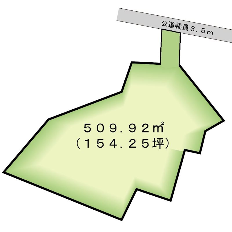 山梨市落合　土地 区画図
