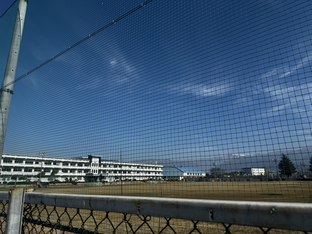 山梨市落合　土地 中学校