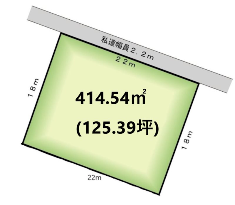 甲府市大手2丁目　土地 区画図