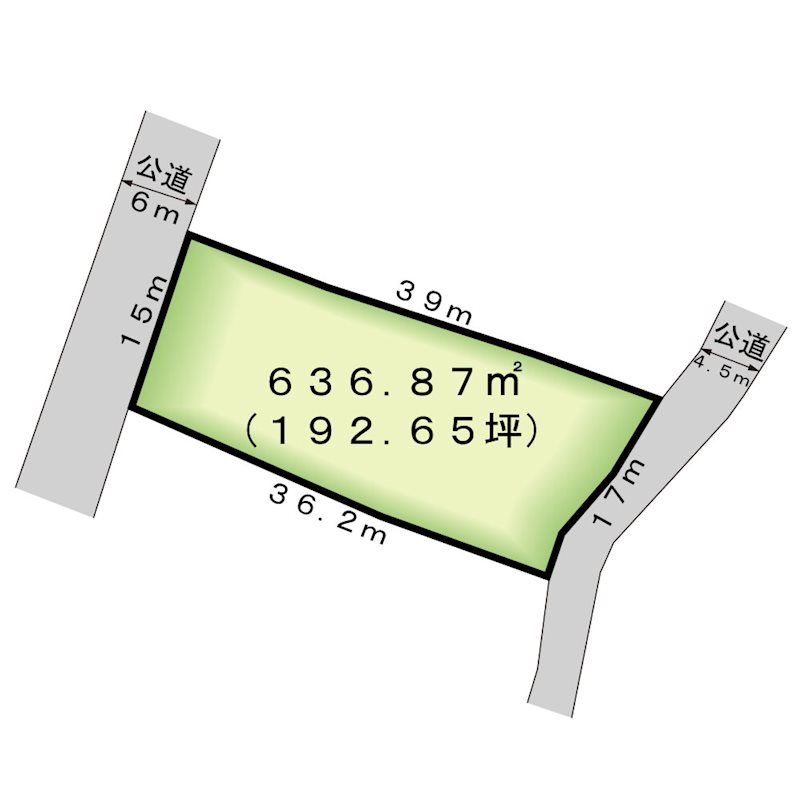 北杜市須玉町若神子　土地 区画図