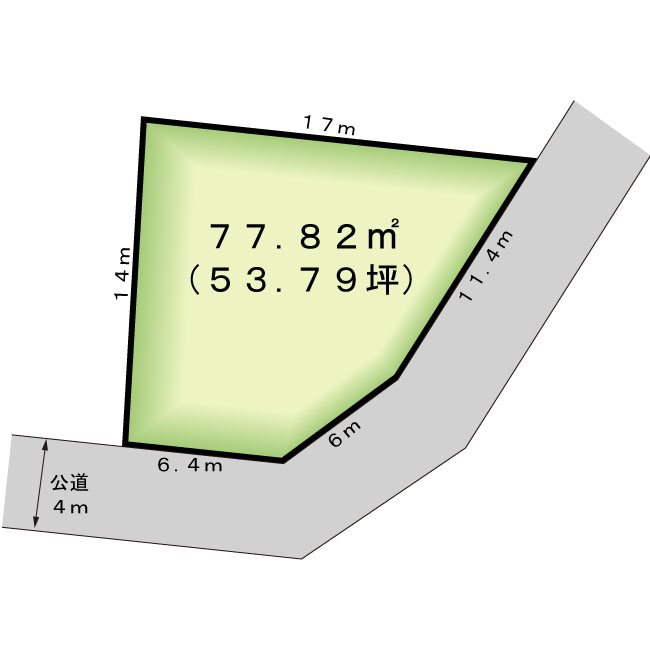 甲府市山宮町　土地 区画図