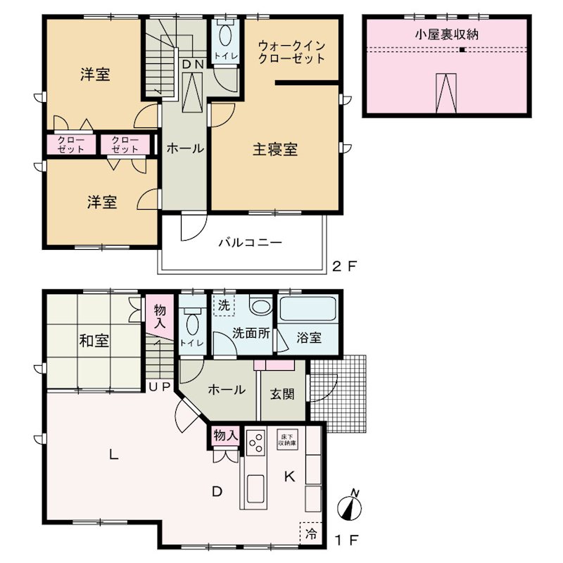 甲府市上今井町　中古 間取図・土地図