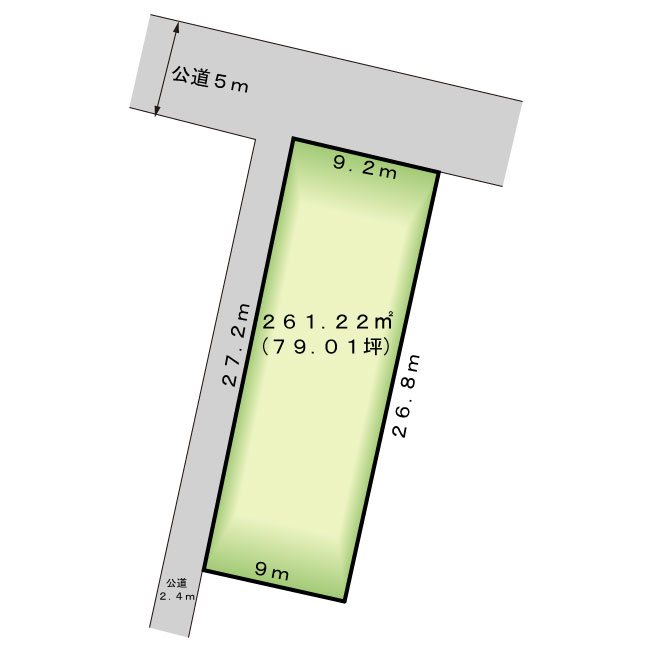 甲府市城東4丁目　土地 間取図・土地図