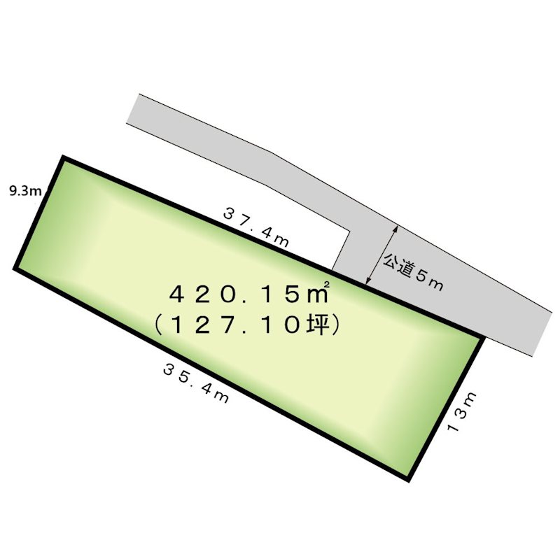 山梨県甲斐市万才 間取図・土地図