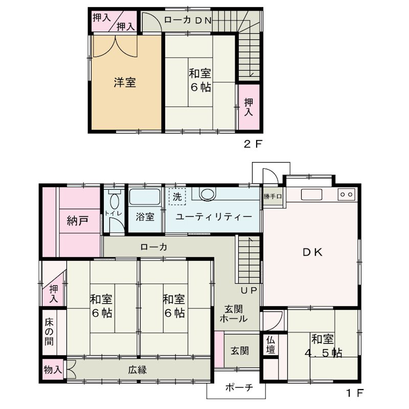 山梨県笛吹市春日居町熊野堂 間取図・土地図