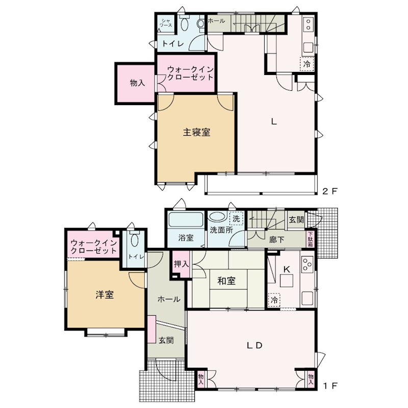 中央市西新居　中古 間取図・土地図