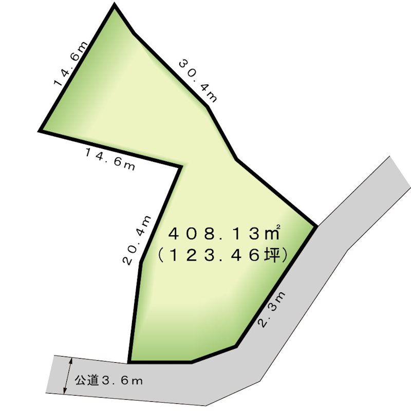 山梨県甲府市塩部４丁目２－１２ 間取図・土地図