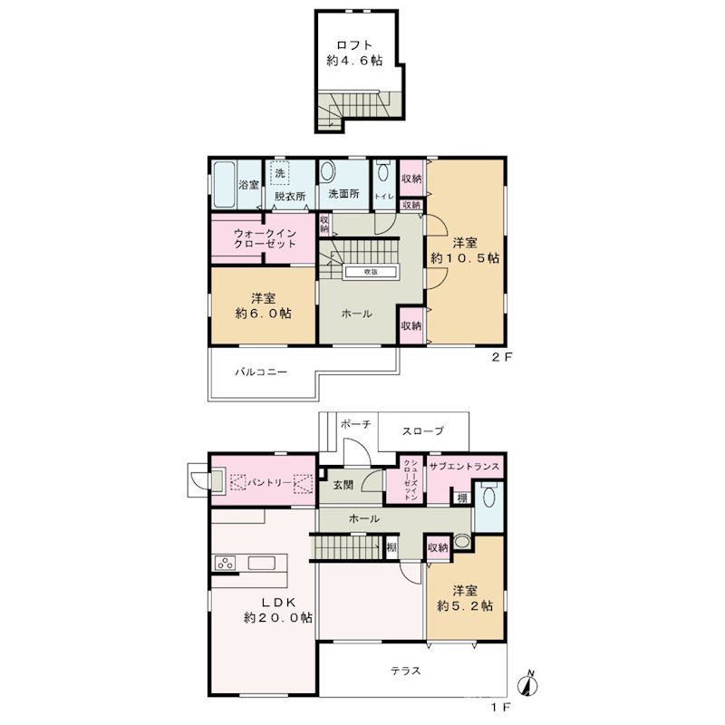 甲斐市西八幡　中古 間取図・土地図