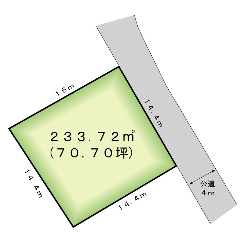 甲府市山宮町　土地 間取図・土地図